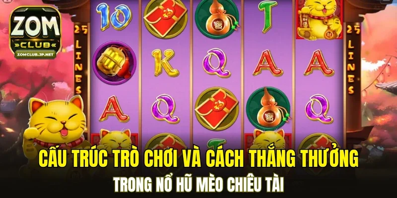 Cấu trúc trò chơi và cách thắng thưởng trong nổ hũ mèo chiêu tài