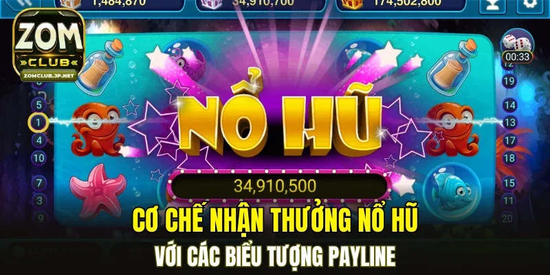 Cơ chế nhận thưởng nổ hũ với các biểu tượng Payline