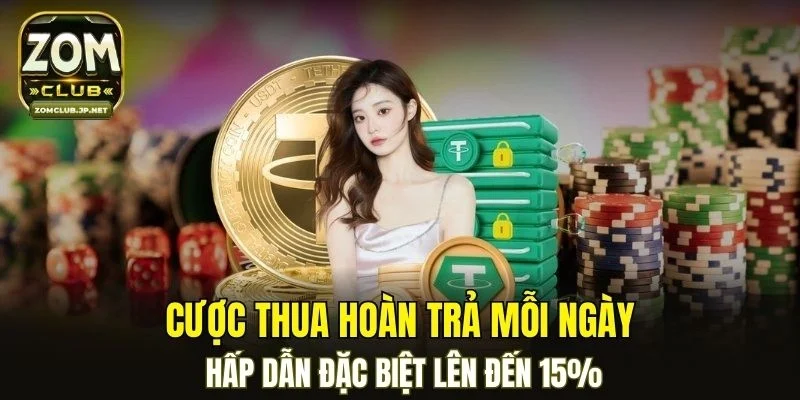 Cược thua hoàn trả mỗi ngày - Hấp dẫn lên đến 15%